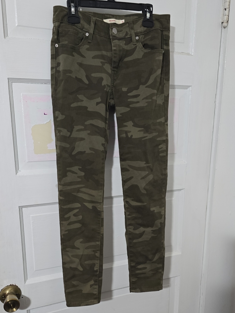 Levi's Olive Camouflage Skinny Jeans